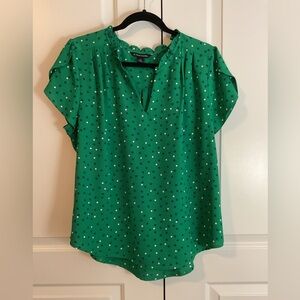 41 Hawthorn blouse Green L Petite